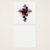 Silver Cross with a Red Rose (Front & Back)