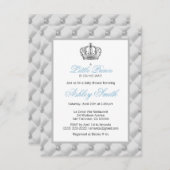 Silver Crown Prince Baby Shower Invitation (Front/Back)