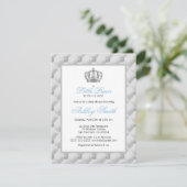 Silver Crown Prince Baby Shower Invitation (Standing Front)