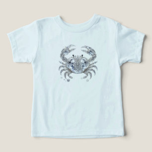 Silver Crystal Crab Sparkling Ocean Luxury Toddler T-shirt
