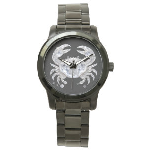 Silver Crystal Crab Sparkling Ocean Luxury Watch