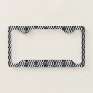 Silver crystal sequins license plate frame