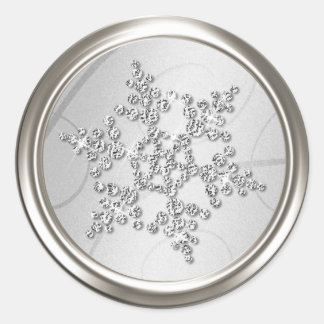 Silver Crystal Snowflake Envelope Seal