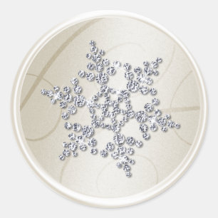 Silver Crystal Snowflake Envelope Seal