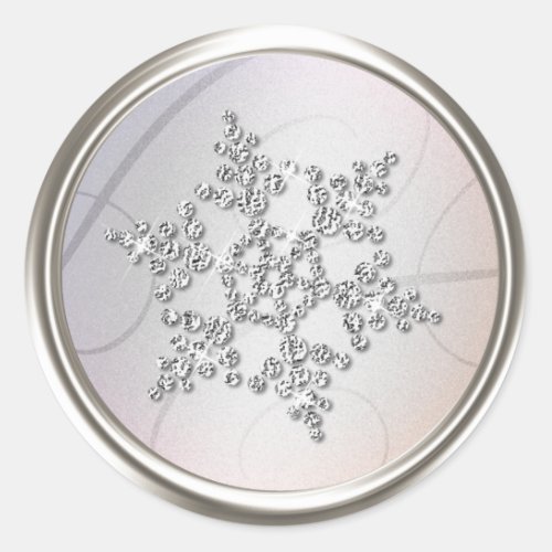 Silver Crystal Snowflake Envelope Seal