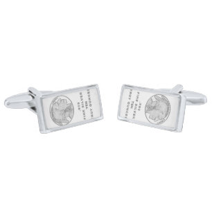 Silver Cufflinks Shirt Studs - Silver Bar Liberty