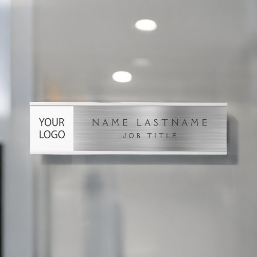 Silver Custom Logo Executive Business Professional Door Sign