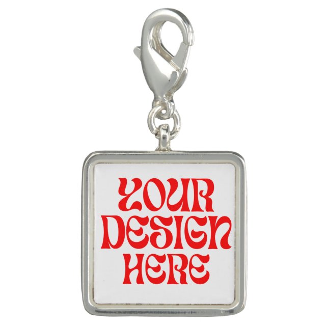 Silver Custom Photo & Writing Charm – Personalized (Front)