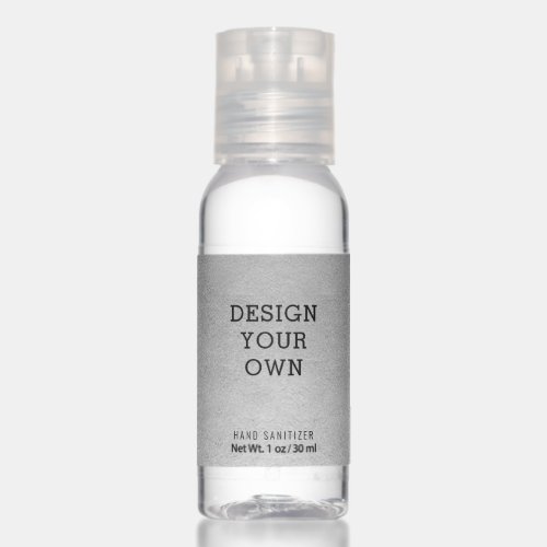 Silver Custom Printed Design Your Own Small Hand Sanitizer