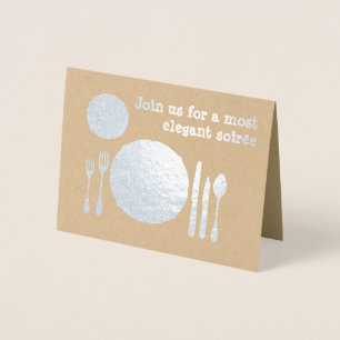 Silver Cutlery Place Setting - Dinner Invitation