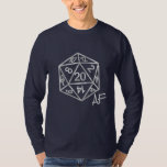 Silver D20 Crit AF | PNP Tabletop Role Player Dice T-Shirt Silver D20 Crit AF | PNP Tabletop Role Player Dice T-Shirt