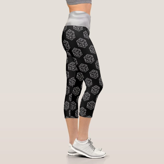 silver capri leggings