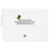 Silver Daisy Flower Thank You Cards (Back Horizontal)