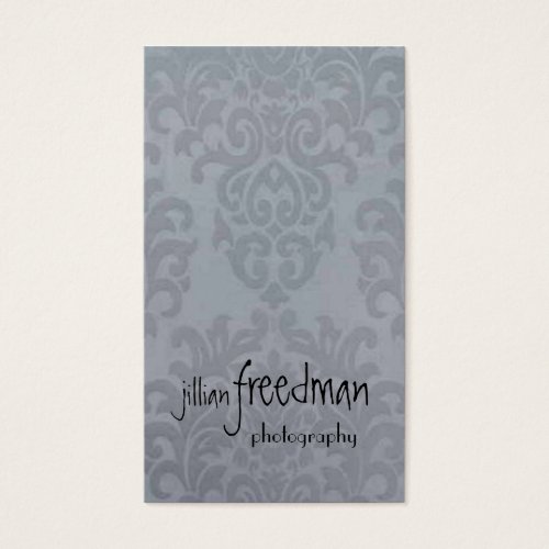 Silver Damask Business Card Templates