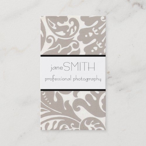 Silver Damask Business Card
