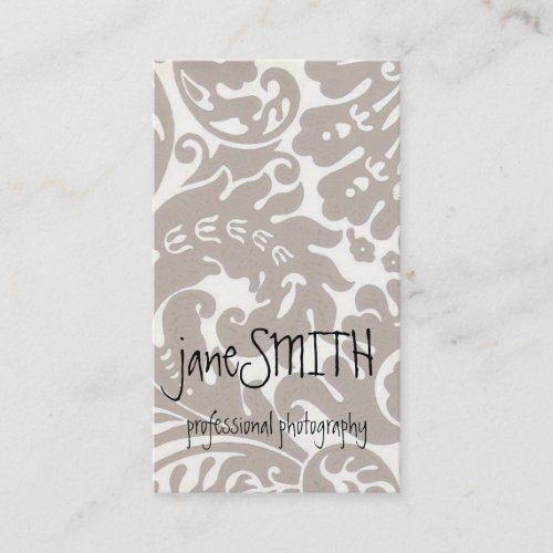 Silver Damask Business Card Templates