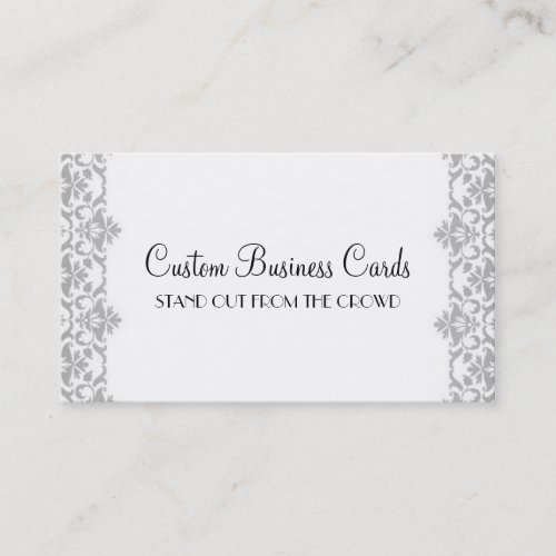 Silver Damask Business Card