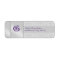 Silver Damask Monogram Purple Wedding Label