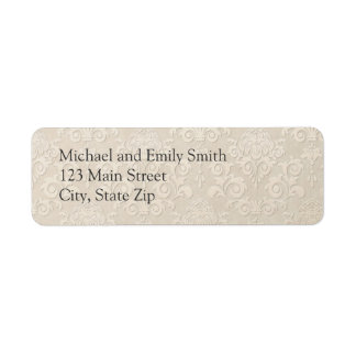 Silver Damask Return Address Labels