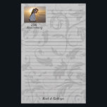 Silver Damask Wedding Anniversary Stationery<br><div class="desc">Lovely anniversary stationery personalize with the Anniversary Year and the couple's name. You may change the photo to one of the couple if you choose.</div>