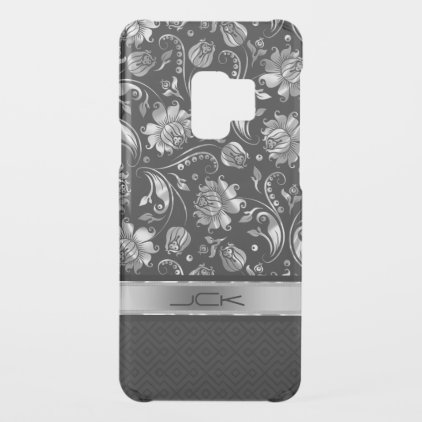 Silver Damasks Geometric Pattern Combo Uncommon Samsung Galaxy S9 Case