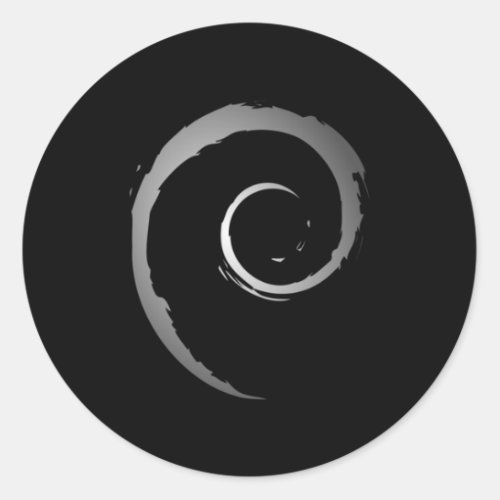 Silver Debian Linux Logo Sticker