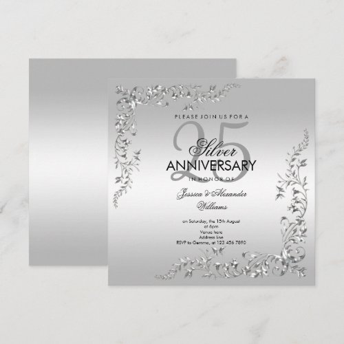 Silver Decoration 25th Wedding Anniversary