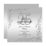 Silver Decoration 25th Wedding Anniversary Invitation Silver Decoration 25th Wedding Anniversary Invitation