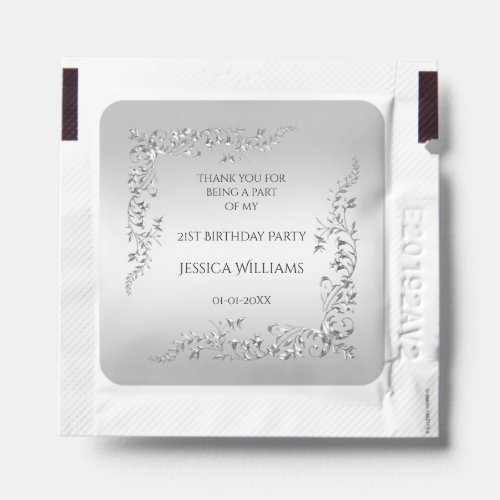 Silver Decoration Birthday Favor Hand Sanitizer Packet
