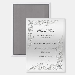 Silver Decoration Wedding Magnet