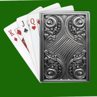 Silver Decorative Embellishments Playing Cards
