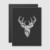 Silver Deer Buck on Carbon Fiber Style Print (Front/Back)