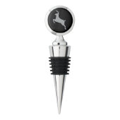 Silver Deer Monogram Wine Stopper (Front)