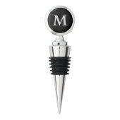 Silver Deer Monogram Wine Stopper (Back)
