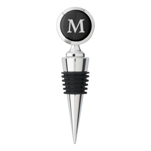 Silver Deer Monogram Wine Stopper (Back)