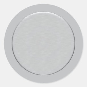 Silver design classic round sticker