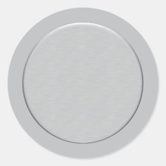 Silver design classic round sticker