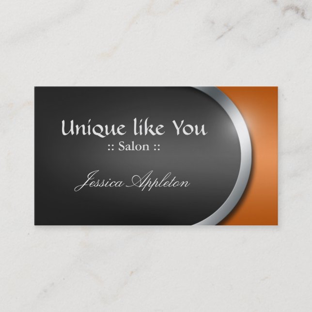 Silver-Design Curve - Orange Appointment Cards (Front)
