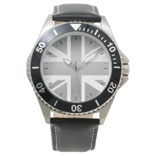 Silver Design Union Jack British Flag Watch
