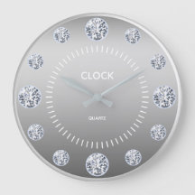 Silver Diamond Dial Custom Name
