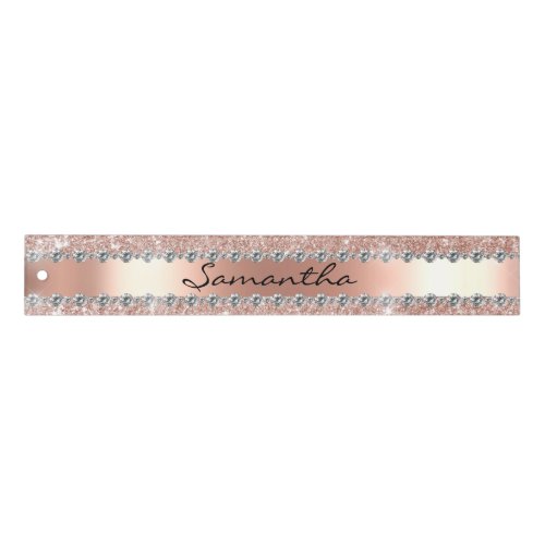 Silver Diamond Glitter Bling Girly Light   Ruler