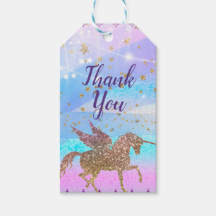 Silver Diamond Glitter Chandelier Sweet 16 Party Gift Tags
