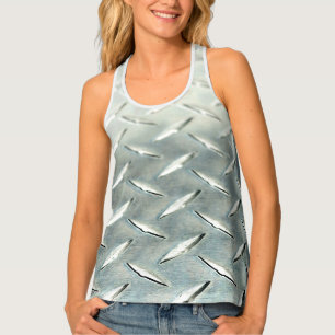 Silver Diamond Plate photo on a tank top