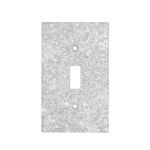 Silver Diamond Style Light Switch Cover