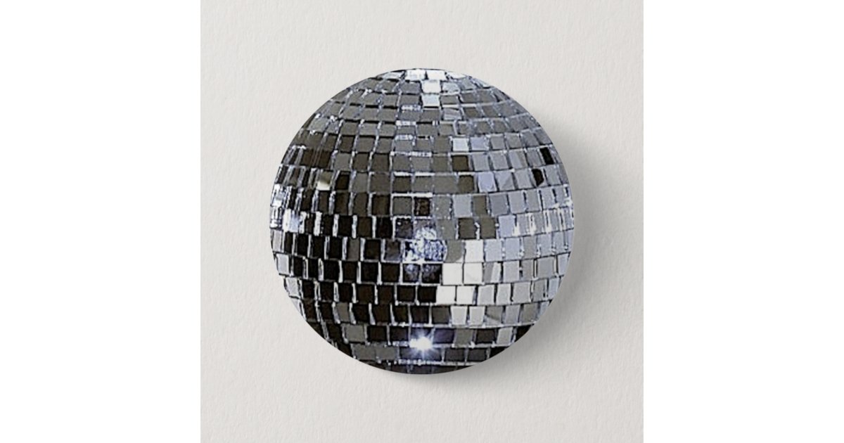 Party Gold Disco Ball Button, Zazzle