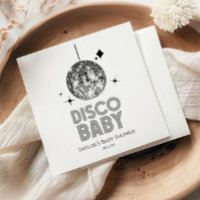 Silver Disco Ball 'Disco Baby' Baby Shower