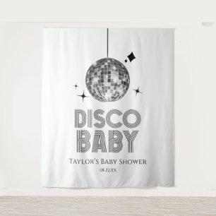 Silver Disco Ball 'Disco Baby' Baby Shower Tapestry