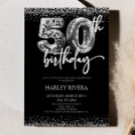 Silver Disco Ball Glitter 50th Birthday Party Invitation<br><div class="desc">This is a Silver Disco Ball Glitter 50th Birthday Party Invitation!</div>