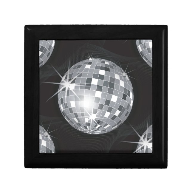 silver disco ball keepsake box (Front)