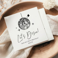 Silver Disco Ball Let's Disco Birthday Party